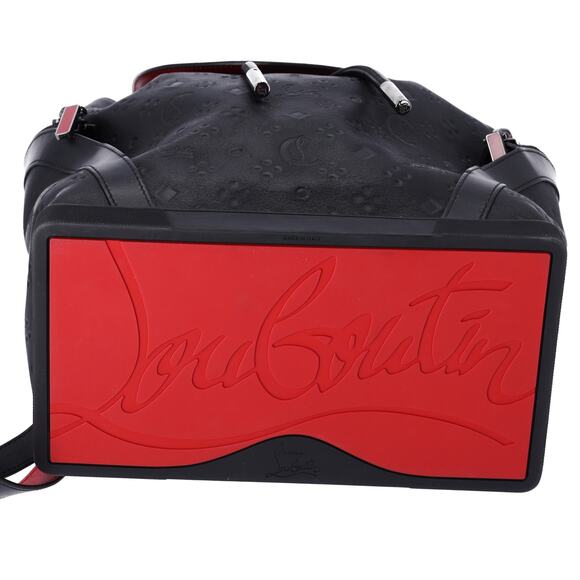 Christian Louboutin Explorer Funk Backpack Black Red Leather Logo - Picture 6 of 7